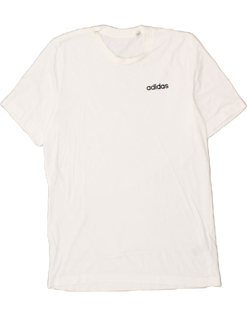 ADIDAS Mens T-Shirt Top Medium White Cotton | Vintage Adidas | Thrift | Second-Hand Adidas | Used Clothing | Messina Hembry 