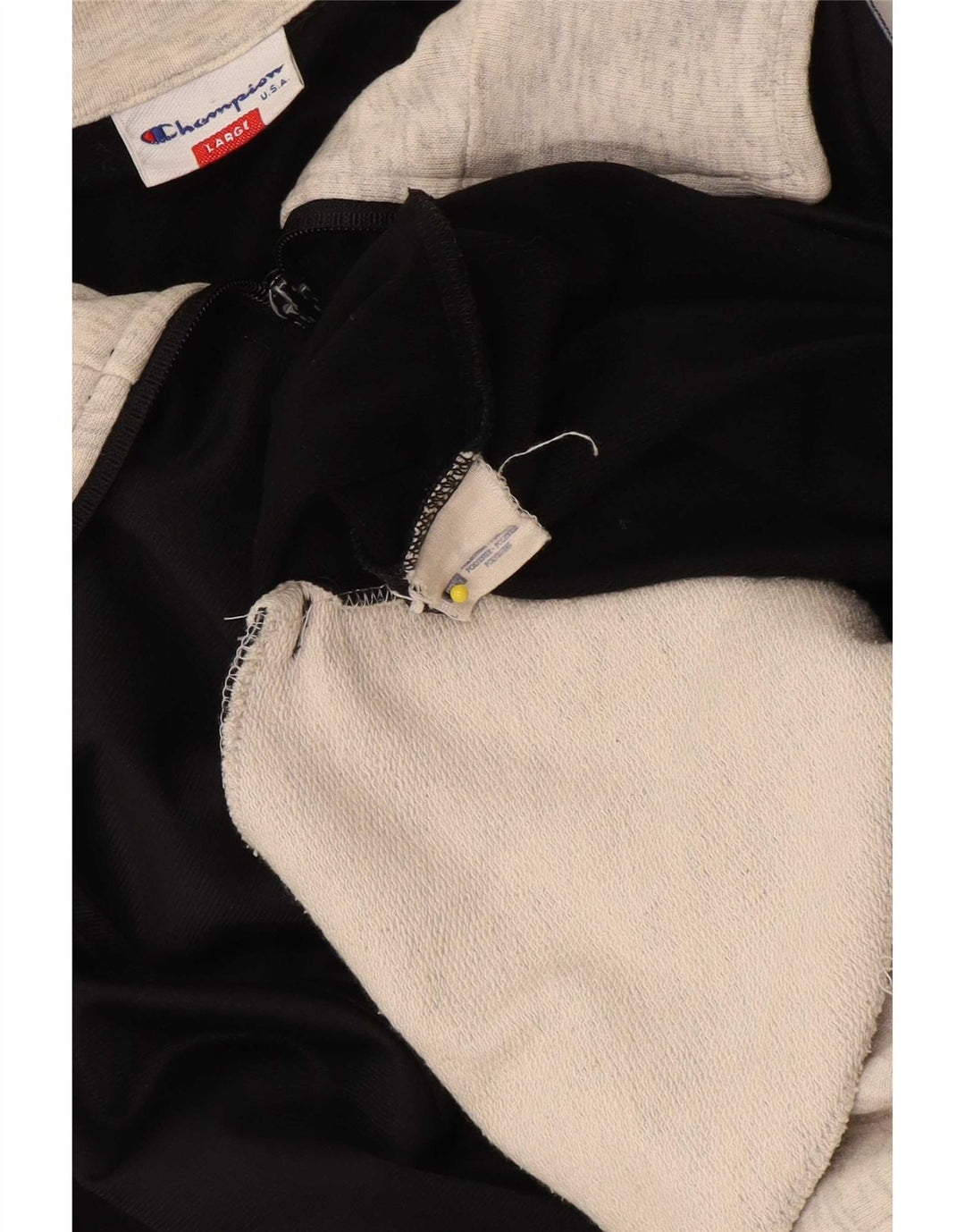 Champion Mens Graphic Tracksuit Top Jacket Large Black Polyester