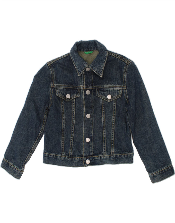 BENETTON Boys Denim Jacket 5-6 Years Small  Blue Cotton Vintage Benetton and Second-Hand Benetton from Messina Hembry 