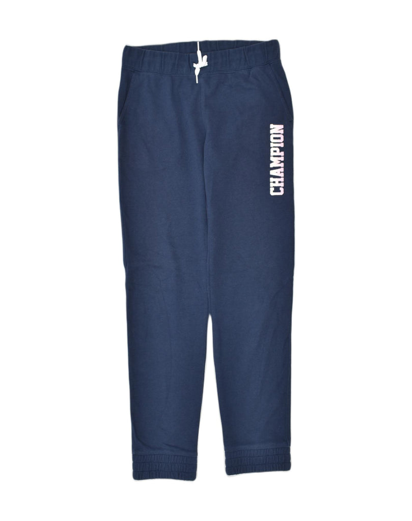 CHAMPION Girls Graphic Tracksuit Trousers Joggers 11-12 Years Large Navy Blue | Vintage | Thrift | Second-Hand | Used Clothing | Messina Hembry 