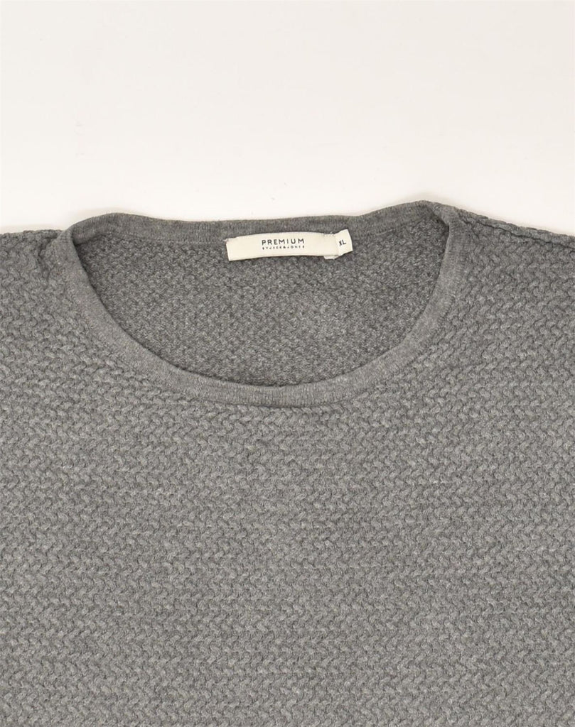 JACK & JONES Mens Premium Sweatshirt Jumper XL Grey Cotton | Vintage Jack & Jones | Thrift | Second-Hand Jack & Jones | Used Clothing | Messina Hembry 