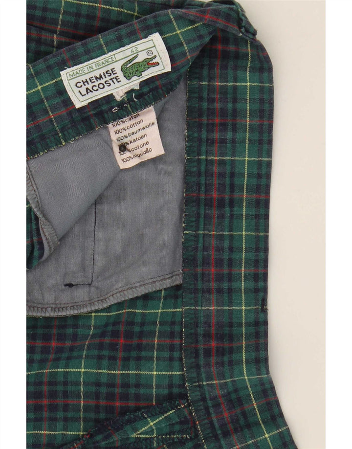 Lacoste Mens Pegged Chino Shorts Size 42 Medium W31 Green Check Cotton