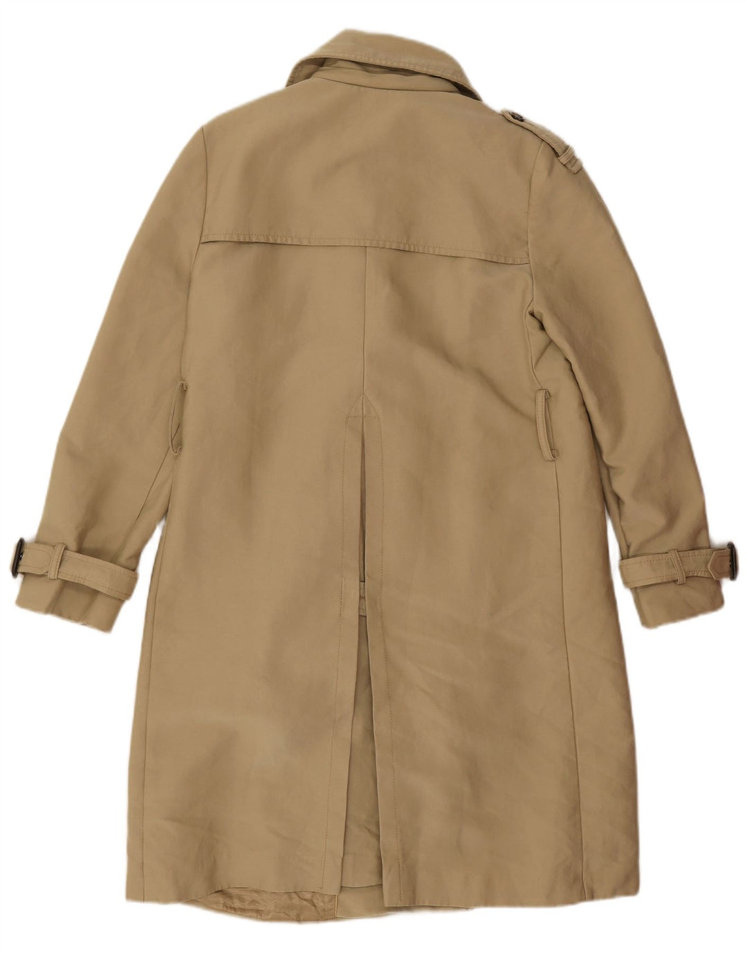 Zara Womens Trench Coat UK 14 Medium Beige Polyester