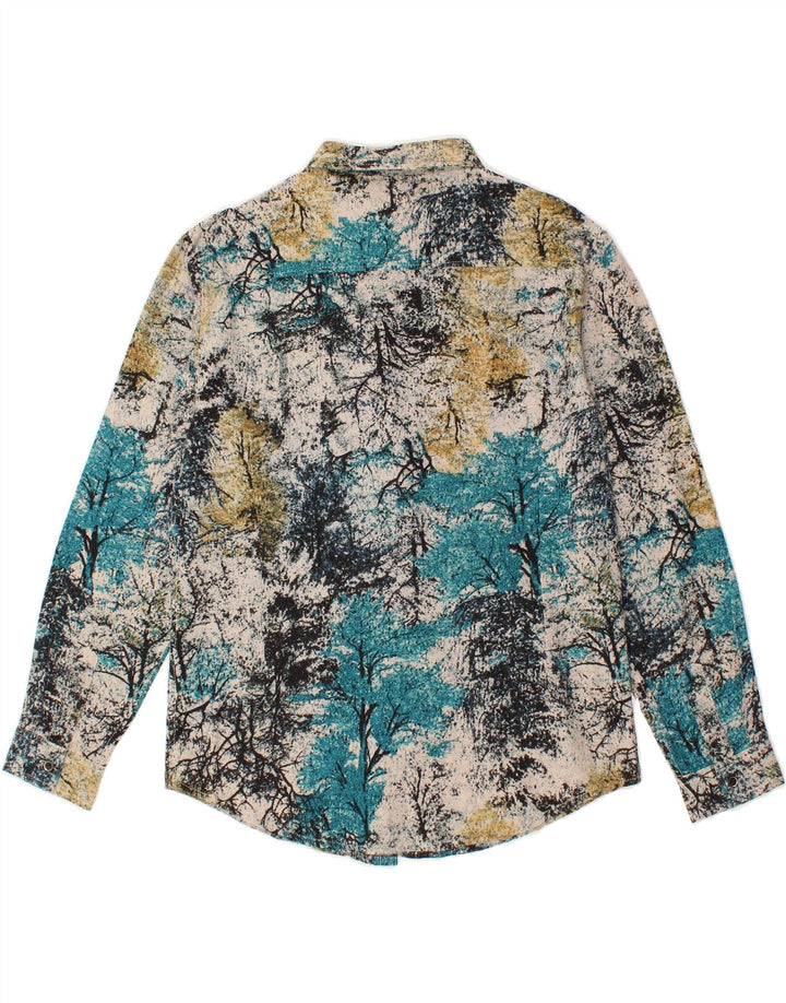 VINTAGE Womens Abstract Pattern Shirt Blouse UK 14 Medium Multicoloured Vintage Vintage and Second-Hand Vintage from Messina Hembry 