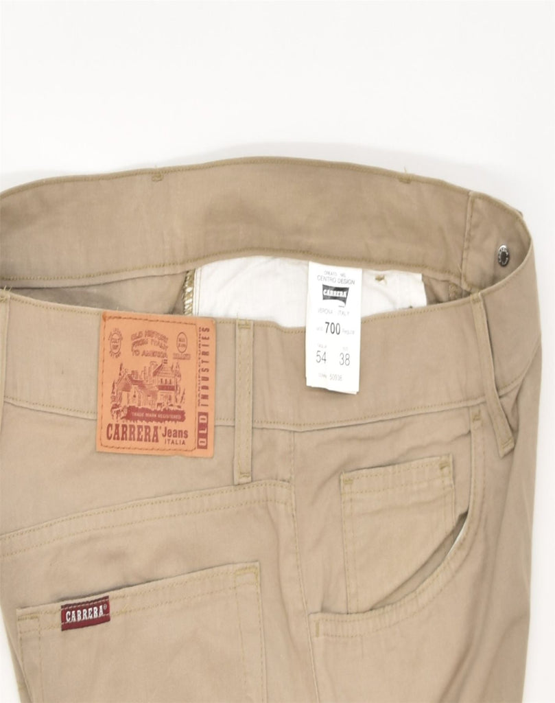 CARRERA Mens 700 Straight Casual Trousers W38 L30 Beige Cotton | Vintage | Thrift | Second-Hand | Used Clothing | Messina Hembry 