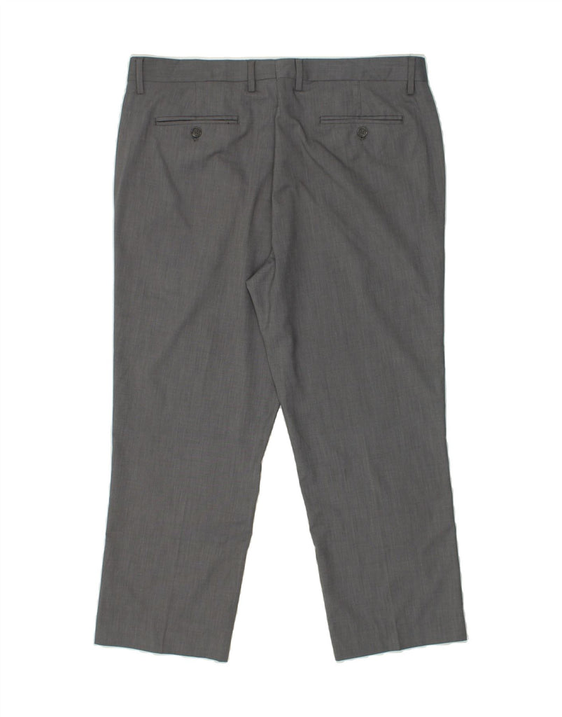 DKNY Mens Slim Chino Trousers W36 L26 Grey Polyester | Vintage Dkny | Thrift | Second-Hand Dkny | Used Clothing | Messina Hembry 