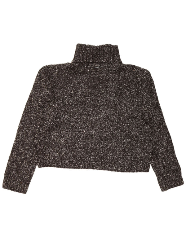 CALVIN KLEIN JEANS Womens Roll Neck Jumper Sweater UK 16 Large Black