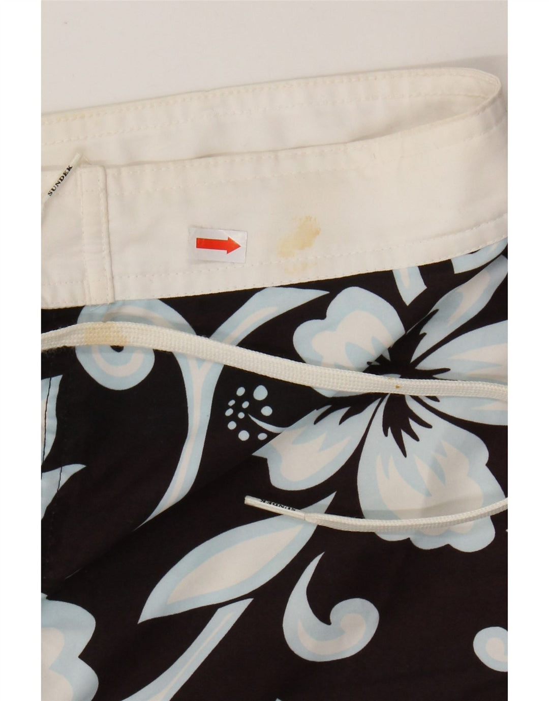 SUNDEK Mens Swimming Shorts Large Black Floral Polyester