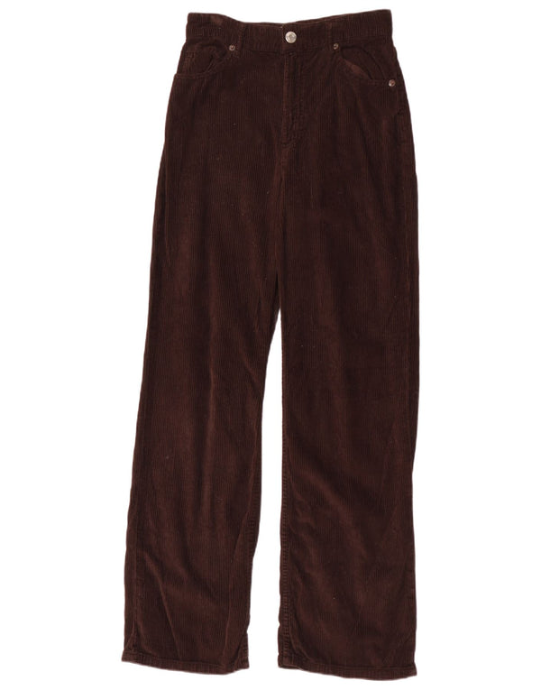 Zara Womens Straight Corduroy Trousers EU 38 Small W28 L31 Brown