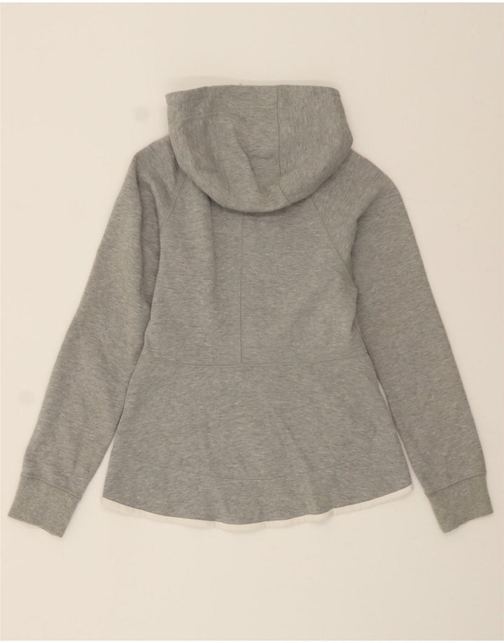 NIKE Womens Zip Hoodie Sweater UK 6 XS Grey Cotton Vintage Nike and Second-Hand Nike from Messina Hembry 