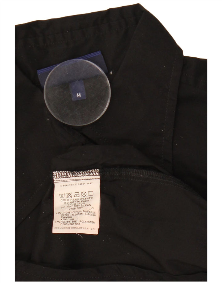 Trussardi Womens Long Sleeve Bodysuit UK 12 Medium Black Cotton