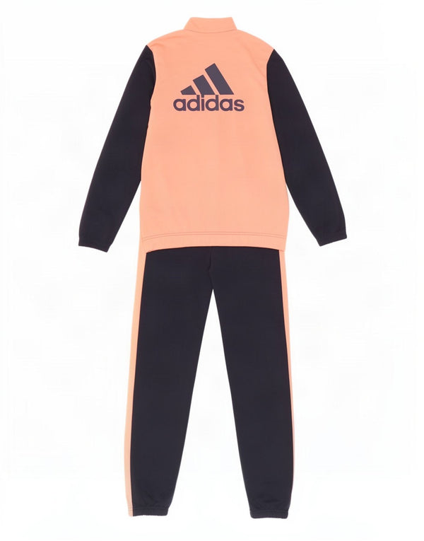 Adidas Girls Graphic Full Tracksuit 14-15 Years Navy Blue Colourblock