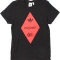 ADIDAS Mens Graphic T-Shirt Top Small Black Cotton Vintage Adidas and Second-Hand Adidas from Messina Hembry 