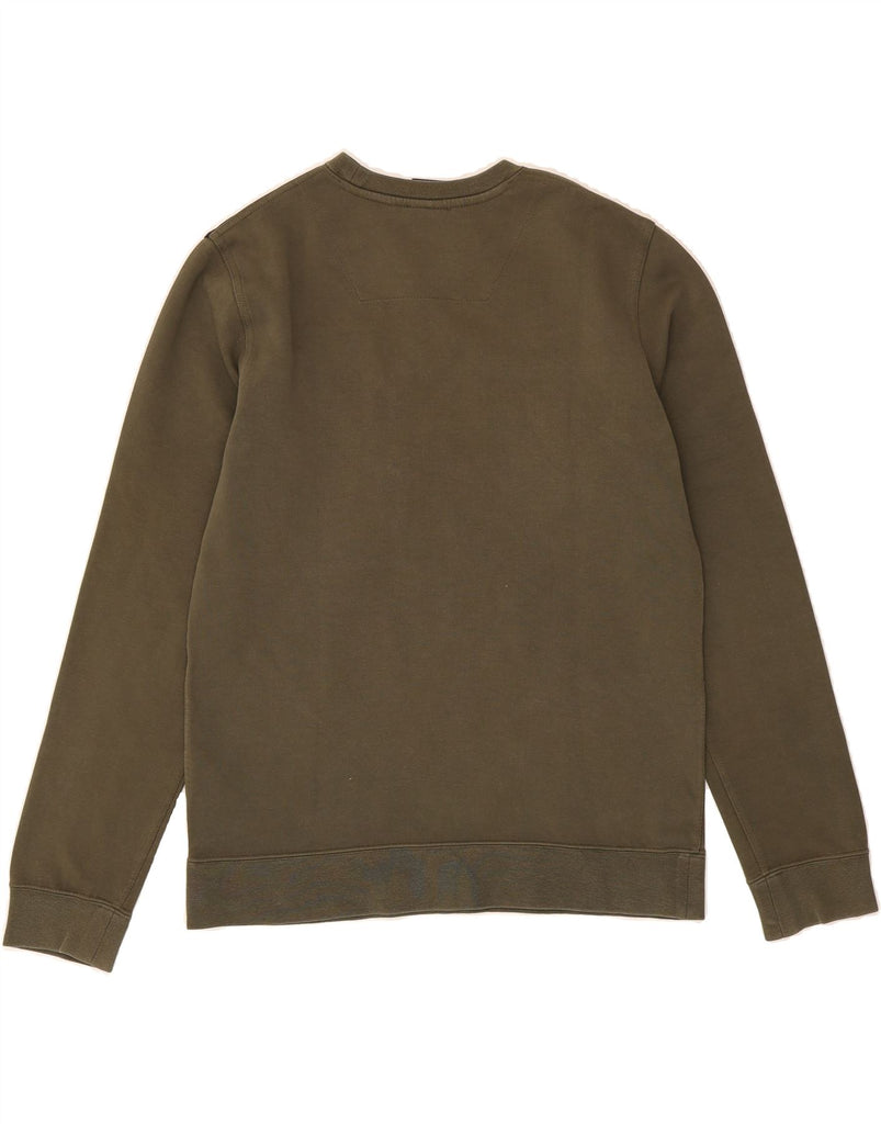 NIKE Womens Sweatshirt Jumper UK 14 Medium Khaki Colourblock Cotton Vintage Nike and Second-Hand Nike from Messina Hembry 