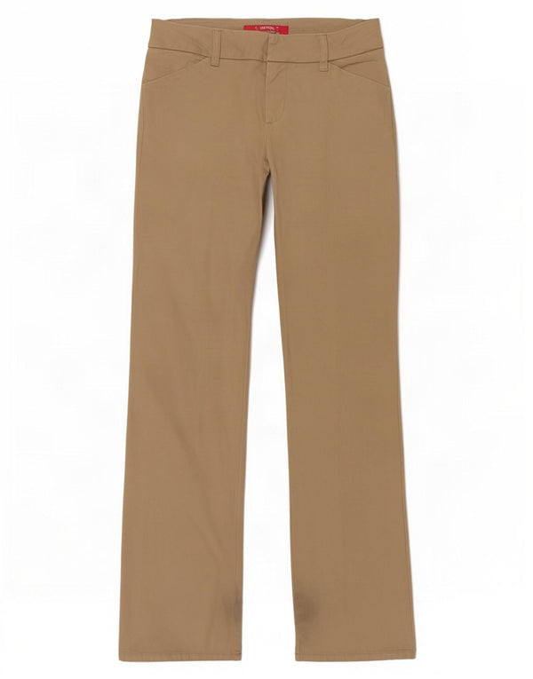 Dickies Womens Bootcut Casual Trousers US 7 Medium W30 L31 Beige Cotton