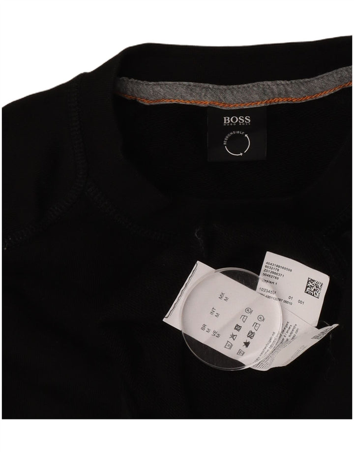 Hugo Boss Mens Sweatshirt Jumper Medium Black Cotton