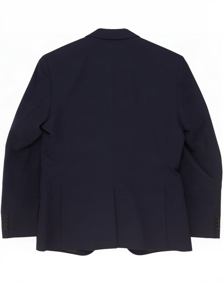 Jack & Jones Mens 2 Button Blazer Jacket EU 56 3XL Navy Blue Polyester