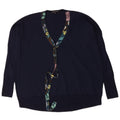 J. Crew Womens Oversized V-Neck Jumper Sweater UK 14 Medium Navy Blue
