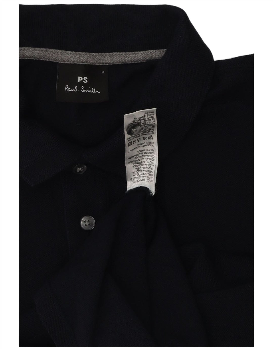 Paul Smith Mens Polo Shirt Medium Navy Blue Cotton