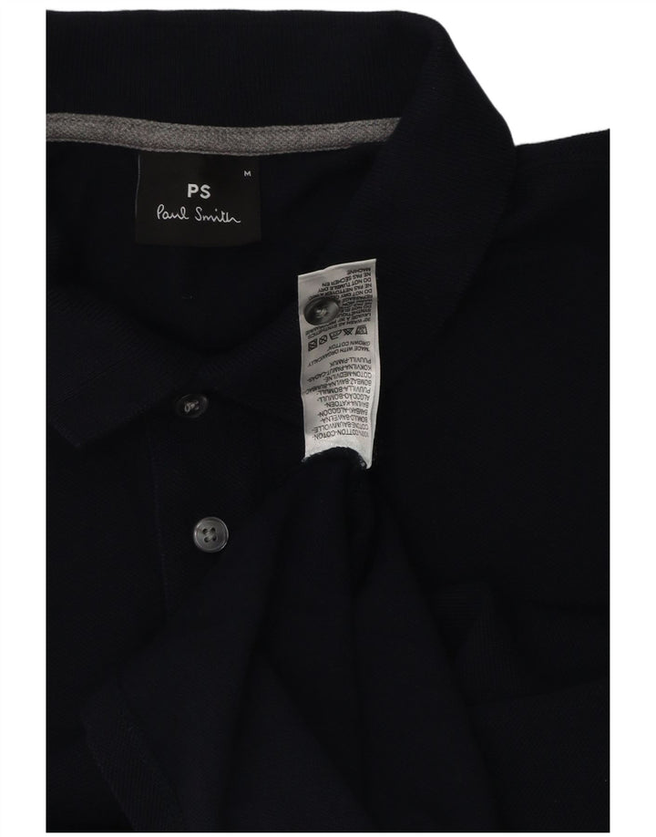 Paul Smith Mens Polo Shirt Medium Navy Blue Cotton