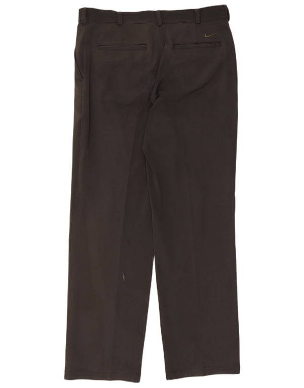 Nike Mens Straight Chino Trousers W34 L32 Black Polyester