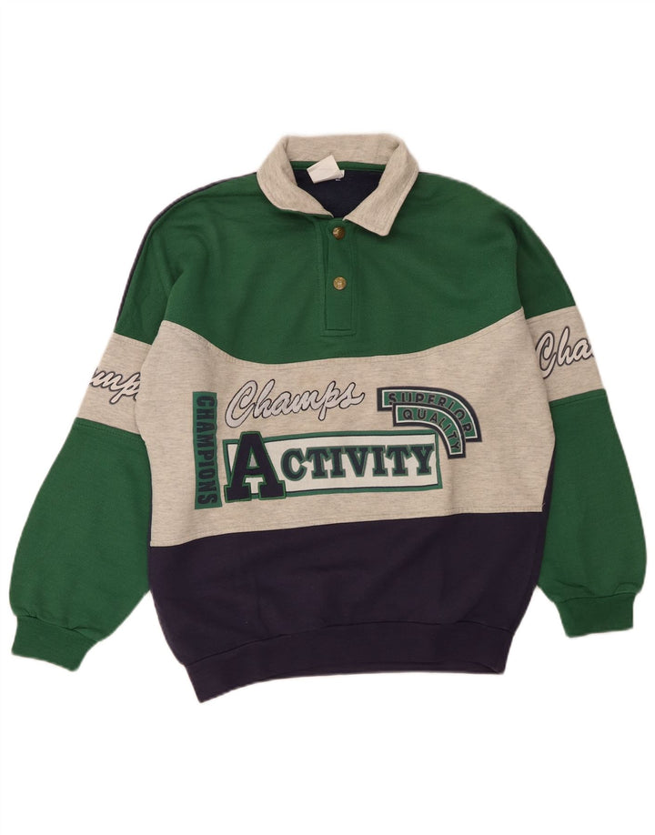 F.LLI Campagnolo Womens Graphic Sweatshirt Jumper IT 42 Medium Green