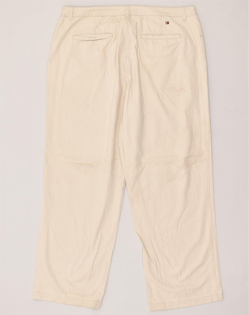 TOMMY HILFIGER Womens Straight Chino Trousers UK 18 XL W38 L30 Beige | Vintage Tommy Hilfiger | Thrift | Second-Hand Tommy Hilfiger | Used Clothing | Messina Hembry 