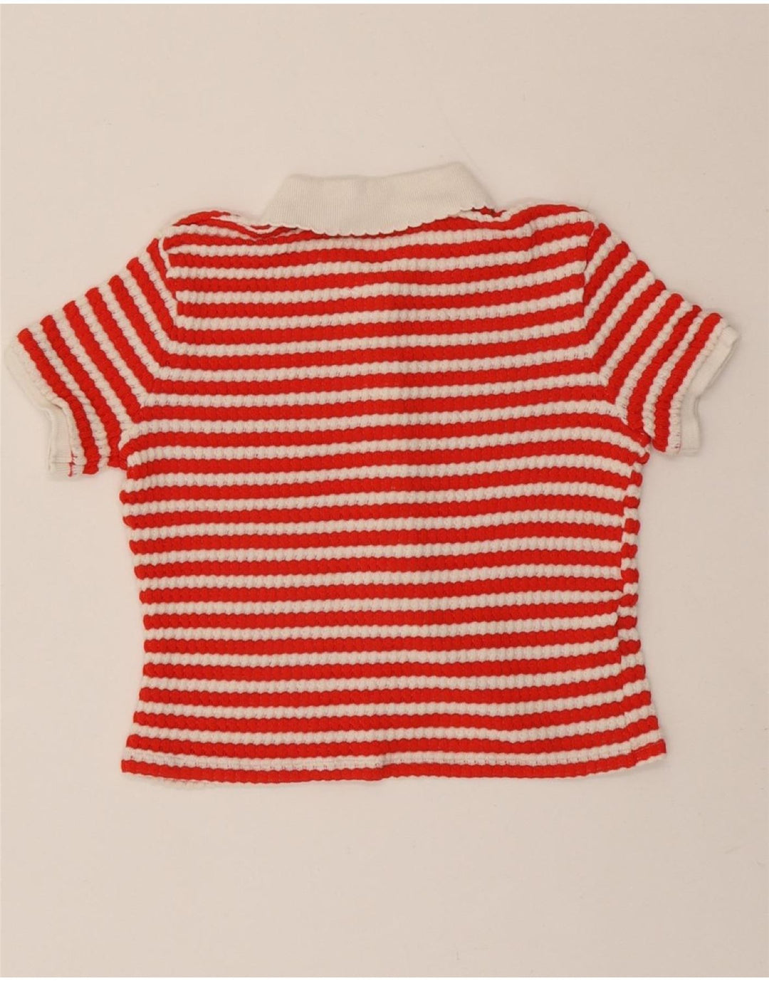 MANGO Girls Blouse Top 7-8 Years XS Red Striped Cotton Vintage Mango and Second-Hand Mango from Messina Hembry 