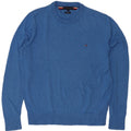 Tommy Hilfiger Mens Crew Neck Jumper Sweater Large Blue Cotton