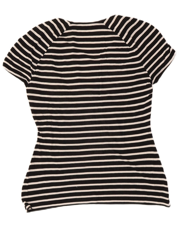 Max Mara Womens Weekend Blouse Top UK 12 Medium Black Striped