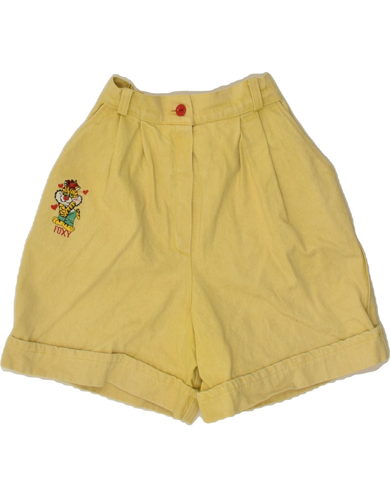 VINTAGE Womens Chino Shorts W26 Small Yellow | Vintage Vintage | Thrift | Second-Hand Vintage | Used Clothing | Messina Hembry 