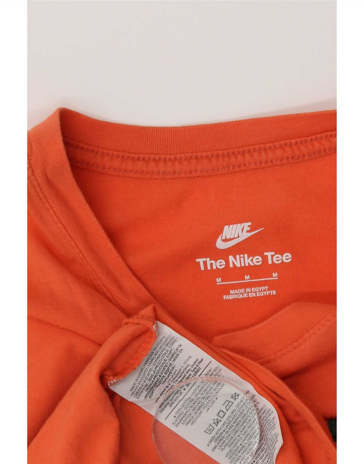 Nike Mens Graphic T-Shirt Top Medium Orange Cotton