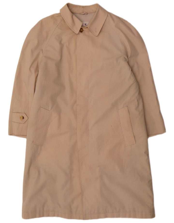Cerruti 1881 Mens Overcoat IT 46 Small Beige Cotton