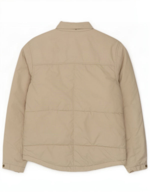 Nike Womens Oversized Padded Jacket US 4/6 Small Beige Polyester