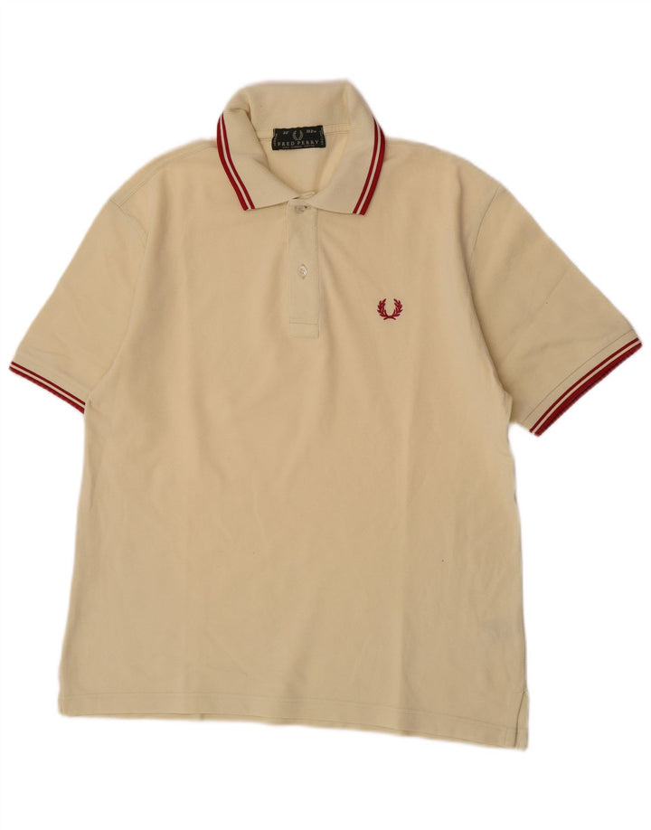 Fred Perry Mens Polo Shirt Medium Yellow Cotton