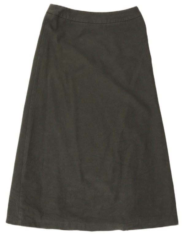 Boden Womens High Waist Wrap Skirt UK 10 Small W26 Green Cotton