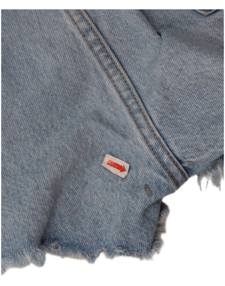 LEVI'S Womens 501 Distressed Denim Shorts W28 Medium Blue Cotton