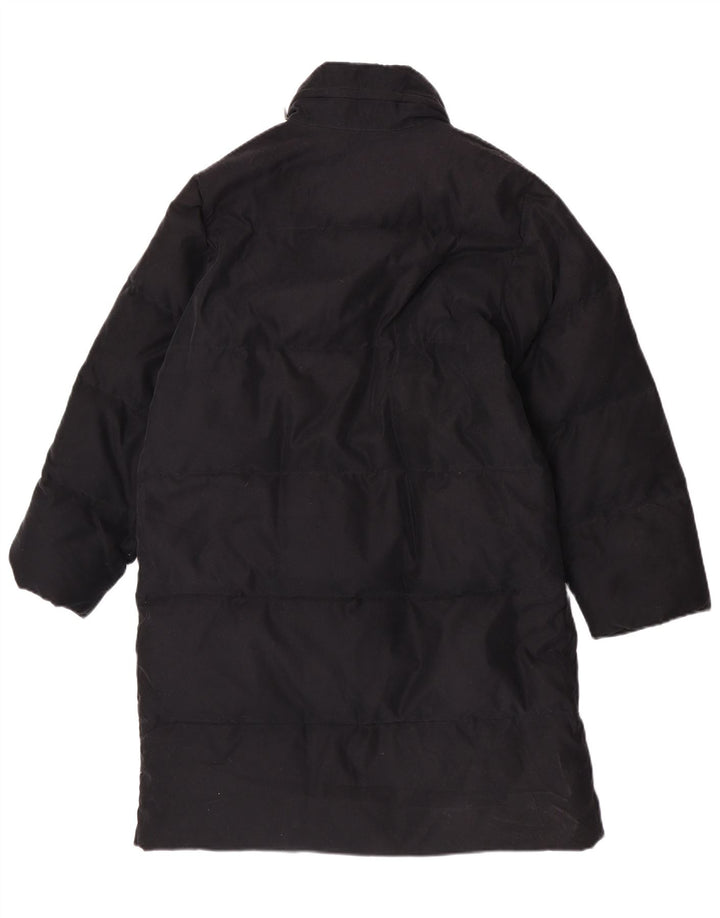 Belfe Womens Hooded Loose Fit Padded Coat IT 40 Small Black Polyester