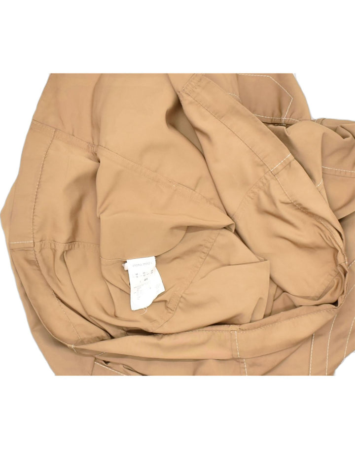 ELENA MIRO Womens Bomber Jacket UK 16 Large Brown Polyester | Vintage | Thrift | Second-Hand | Used Clothing | Messina Hembry 