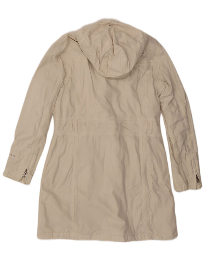 THE NORTH FACE Womens Hooded Overcoat UK 14 Large White Nylon