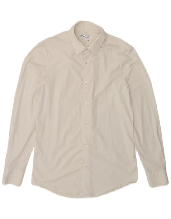 Zara Mens Slim Fit Shirt Small White
