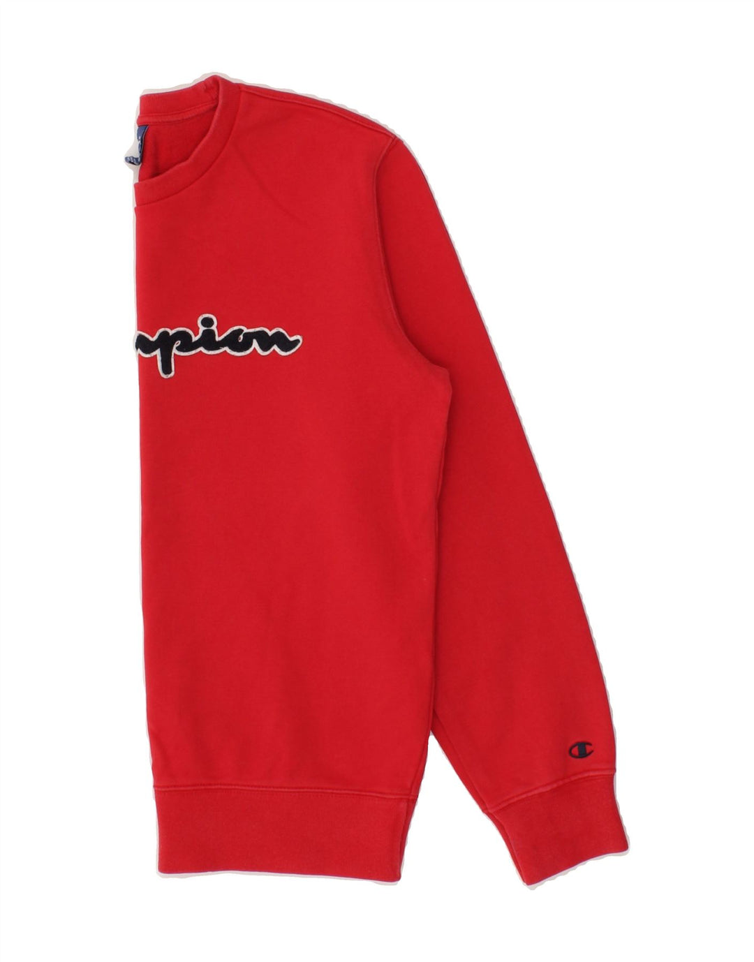 CHAMPION Mens Graphic Sweatshirt Jumper Small Red Cotton Vintage Champion and Second-Hand Champion from Messina Hembry 