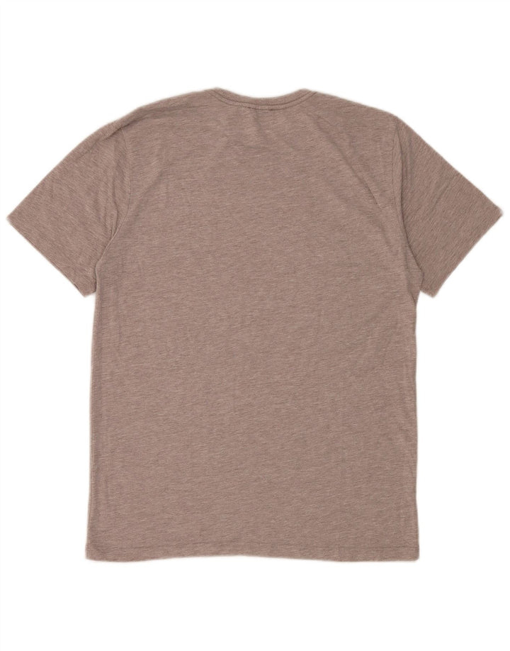 Reiss Mens T-Shirt Top Medium Brown Flecked