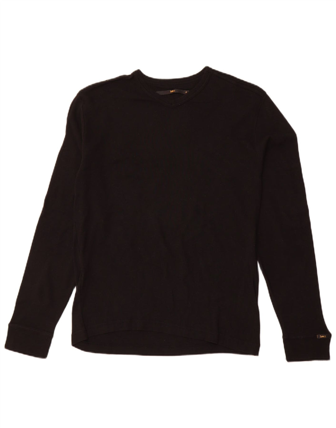 LEE Mens Top Long Sleeve XL Black Cotton