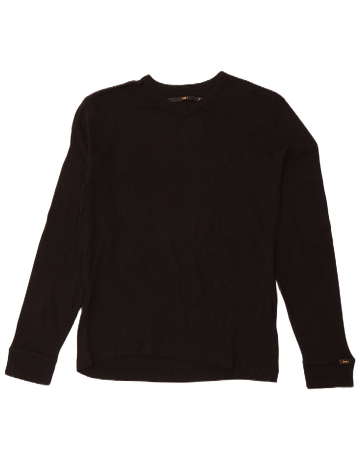 LEE Mens Top Long Sleeve XL Black Cotton