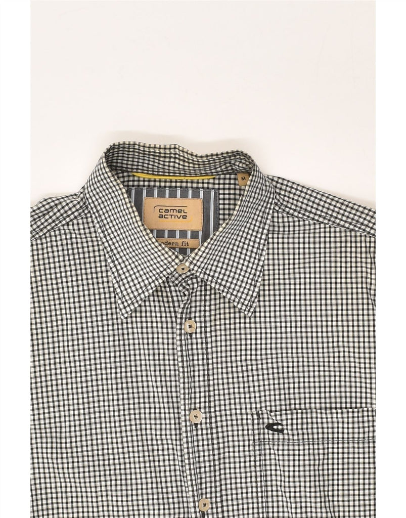 CAMEL ACTIVE Mens Modern Fit Shirt Medium Grey Check Cotton | Vintage Camel Active | Thrift | Second-Hand Camel Active | Used Clothing | Messina Hembry 