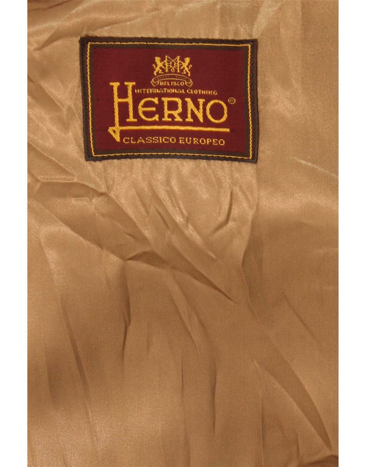 Herno Mens Overcoat IT 52 XL Beige Wool