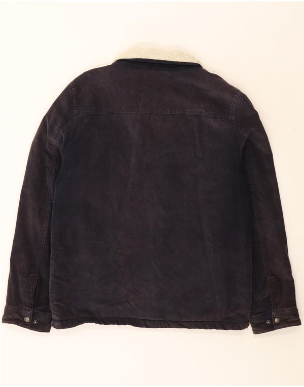 Levi's Mens Sherpa Corduroy Jacket UK 38 Medium Navy Blue Cotton