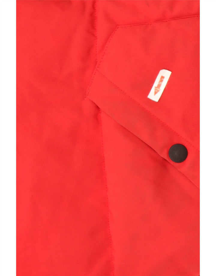 Marks & Spencer Mens Hooded Padded Jacket UK 38 Medium Red Colourblock
