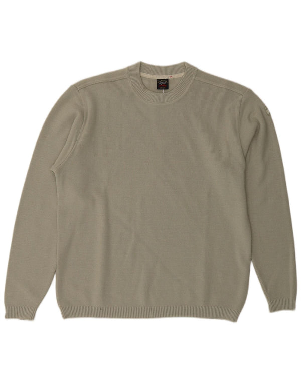 Paul & Shark Mens Yachting Crew Neck Jumper Sweater Medium Khaki